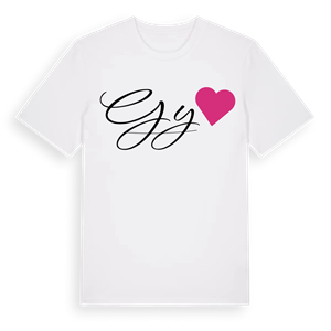 Gy hjärta t-shirt – ekologisk bomull t-shirt från Pinshirt