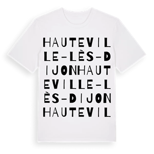 Hauteville-lès-Dijon ordlek t-shirt – ekologisk bomull t-shirt från Pinshirt