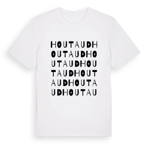 Houtaud ordlek t-shirt – ekologisk bomull t-shirt från Pinshirt