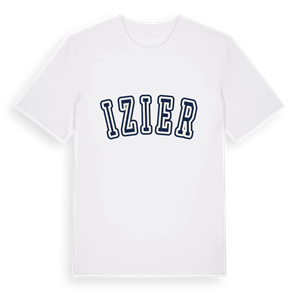 Izier college t-shirt – ekologisk bomull t-shirt från Pinshirt