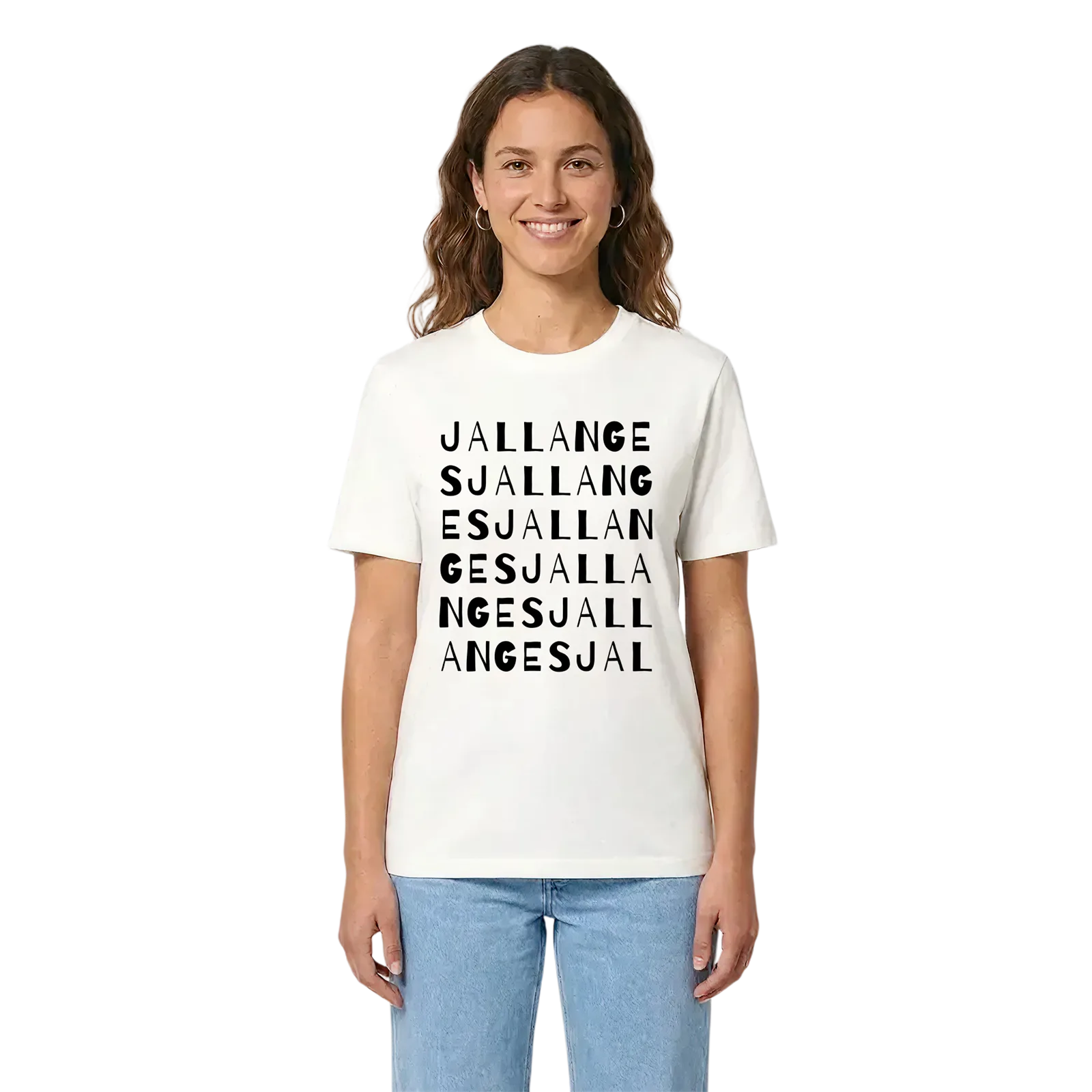 Jallanges ordlek t-shirt – White, i miljö