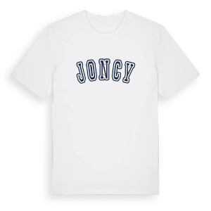 Joncy college t-shirt – ekologisk bomull t-shirt från Pinshirt