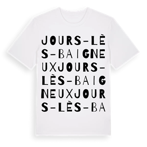Jours-lès-Baigneux ordlek t-shirt – ekologisk bomull t-shirt från Pinshirt