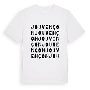 Jouvençon ordlek t-shirt – ekologisk bomull t-shirt från Pinshirt