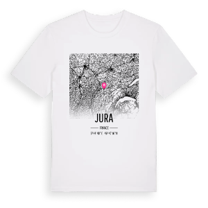 Jura karta t-shirt – ekologisk bomull t-shirt från Pinshirt