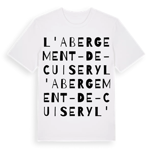 L'Abergement-de-Cuisery ordlek t-shirt – ekologisk bomull t-shirt från Pinshirt