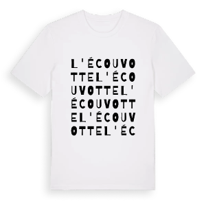 L'Écouvotte ordlek t-shirt – ekologisk bomull t-shirt från Pinshirt