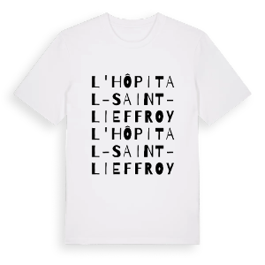 L'Hôpital-Saint-Lieffroy ordlek t-shirt – ekologisk bomull t-shirt från Pinshirt