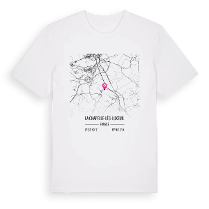 La Chapelle-lès-Luxeuil karta t-shirt – ekologisk bomull t-shirt från Pinshirt