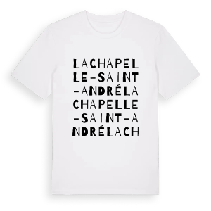 La Chapelle-Saint-André ordlek t-shirt – ekologisk bomull t-shirt från Pinshirt