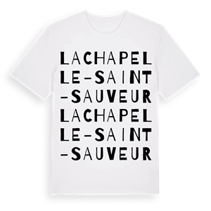 La Chapelle-Saint-Sauveur ordlek t-shirt – ekologisk bomull t-shirt från Pinshirt