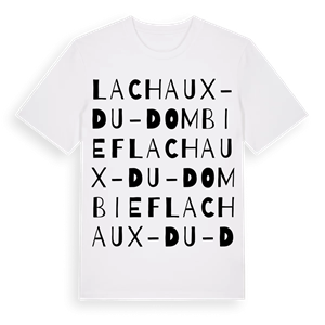 La Chaux-du-Dombief ordlek t-shirt – ekologisk bomull t-shirt från Pinshirt