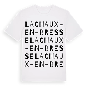 La Chaux-en-Bresse ordlek t-shirt – ekologisk bomull t-shirt från Pinshirt