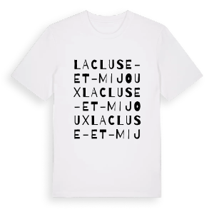 La Cluse-et-Mijoux ordlek t-shirt – ekologisk bomull t-shirt från Pinshirt