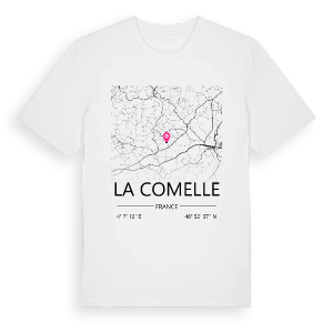 La Comelle karta t-shirt – ekologisk bomull t-shirt från Pinshirt