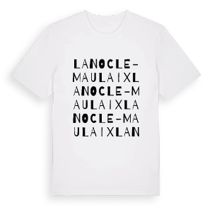 La Nocle-Maulaix ordlek t-shirt – ekologisk bomull t-shirt från Pinshirt