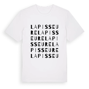 La Pisseure ordlek t-shirt – ekologisk bomull t-shirt från Pinshirt
