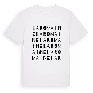La Romaine ordlek t-shirt – ekologisk bomull t-shirt från Pinshirt