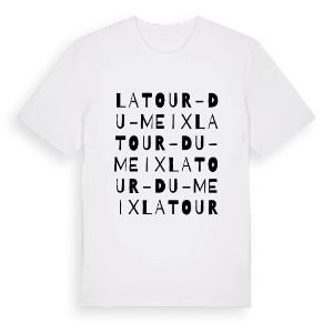 La Tour-du-Meix ordlek t-shirt – ekologisk bomull t-shirt från Pinshirt
