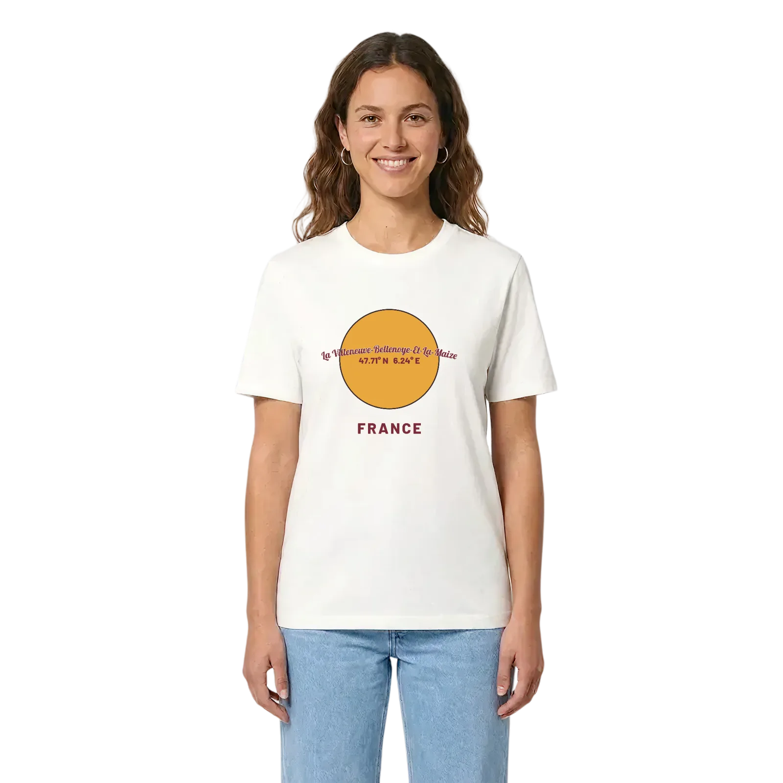 La Villeneuve-Bellenoye-et-la-Maize cirkel t-shirt – White, i miljö