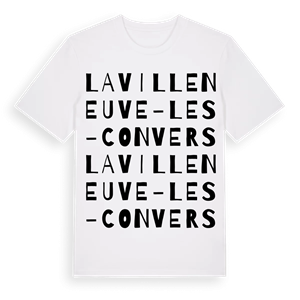 La Villeneuve-les-Convers ordlek t-shirt – ekologisk bomull t-shirt från Pinshirt