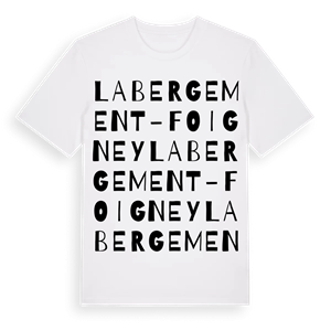 Labergement-Foigney ordlek t-shirt – ekologisk bomull t-shirt från Pinshirt