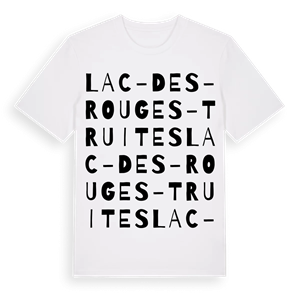 Lac-des-Rouges-Truites ordlek t-shirt – ekologisk bomull t-shirt från Pinshirt