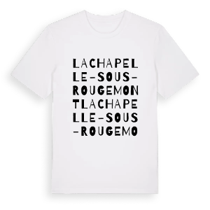 Lachapelle-sous-Rougemont ordlek t-shirt – ekologisk bomull t-shirt från Pinshirt