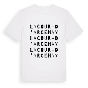 Lacour-d'Arcenay ordlek t-shirt – ekologisk bomull t-shirt från Pinshirt