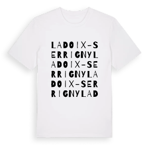 Ladoix-Serrigny ordlek t-shirt – ekologisk bomull t-shirt från Pinshirt