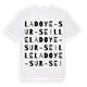 Ladoye-sur-Seille ordlek t-shirt
