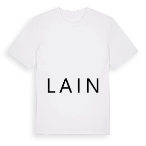 Jag älskar Lain t-shirt stort tryck – ekologisk bomull t-shirt från Pinshirt
