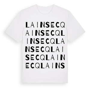 Lainsecq ordlek t-shirt – ekologisk bomull t-shirt från Pinshirt