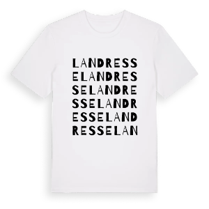 Landresse ordlek t-shirt – ekologisk bomull t-shirt från Pinshirt