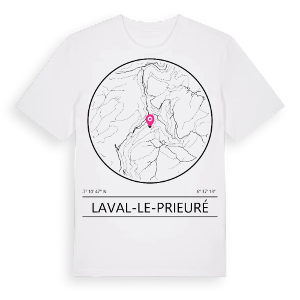 Laval-le-Prieuré t-shirt – ekologisk bomull t-shirt från Pinshirt