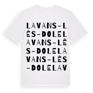 Lavans-lès-Dole ordlek t-shirt – ekologisk bomull t-shirt från Pinshirt