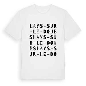 Lays-sur-le-Doubs ordlek t-shirt – ekologisk bomull t-shirt från Pinshirt