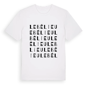 Le Bélieu ordlek t-shirt – ekologisk bomull t-shirt från Pinshirt