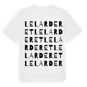 Le Larderet ordlek t-shirt – ekologisk bomull t-shirt från Pinshirt
