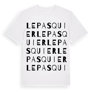 Le Pasquier ordlek t-shirt – ekologisk bomull t-shirt från Pinshirt