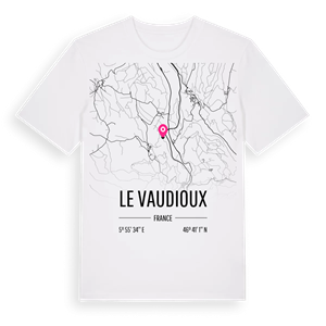 Le Vaudioux karta t-shirt – ekologisk bomull t-shirt från Pinshirt