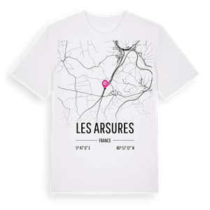 Les Arsures karta t-shirt – ekologisk bomull t-shirt från Pinshirt