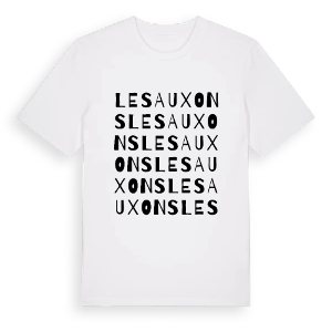 Les Auxons ordlek t-shirt – ekologisk bomull t-shirt från Pinshirt