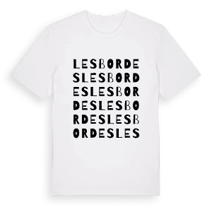 Les Bordes ordlek t-shirt – ekologisk bomull t-shirt från Pinshirt