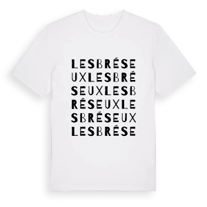 Les Bréseux ordlek t-shirt – ekologisk bomull t-shirt från Pinshirt