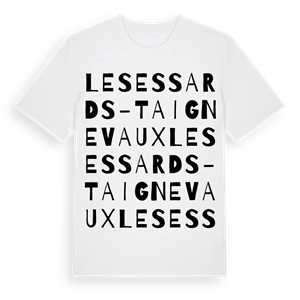 Les Essards-Taignevaux ordlek t-shirt – ekologisk bomull t-shirt från Pinshirt