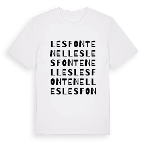 Les Fontenelles ordlek t-shirt – ekologisk bomull t-shirt från Pinshirt