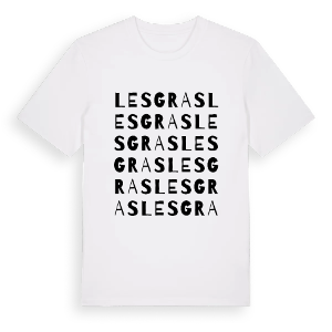 Les Gras ordlek t-shirt – ekologisk bomull t-shirt från Pinshirt