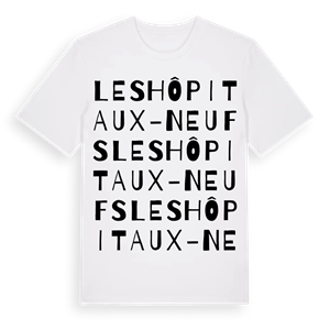 Les Hôpitaux-Neufs ordlek t-shirt – ekologisk bomull t-shirt från Pinshirt