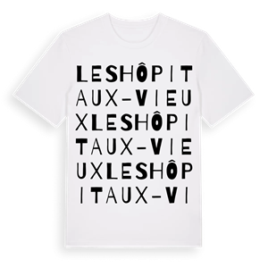 Les Hôpitaux-Vieux ordlek t-shirt – ekologisk bomull t-shirt från Pinshirt